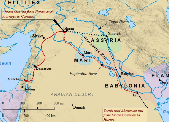 abraham travels (genesis 11)