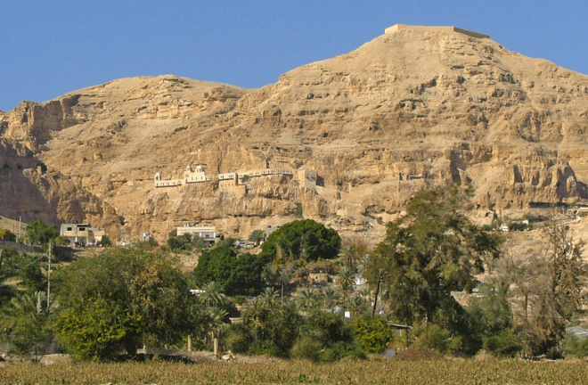 mount of temptation above jericho