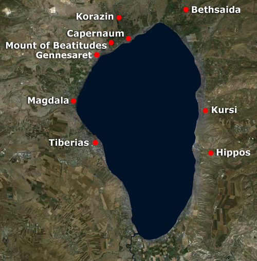 Sea of Galilee towns