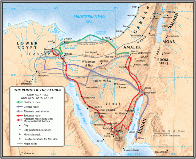 The Route of the Exodus, Swartzentrover